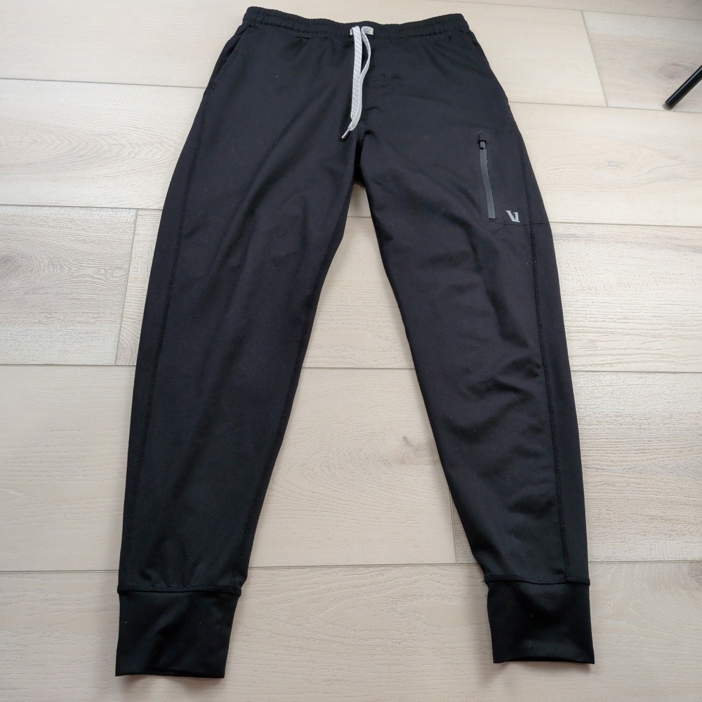 Vuori Mens Sunday Performance Joggers Tapered Activewear Pants Black V416 Size S